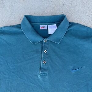 Vintage 90s Nike Golf Polo Shirt Mens X-Large Teal Oversized Performance